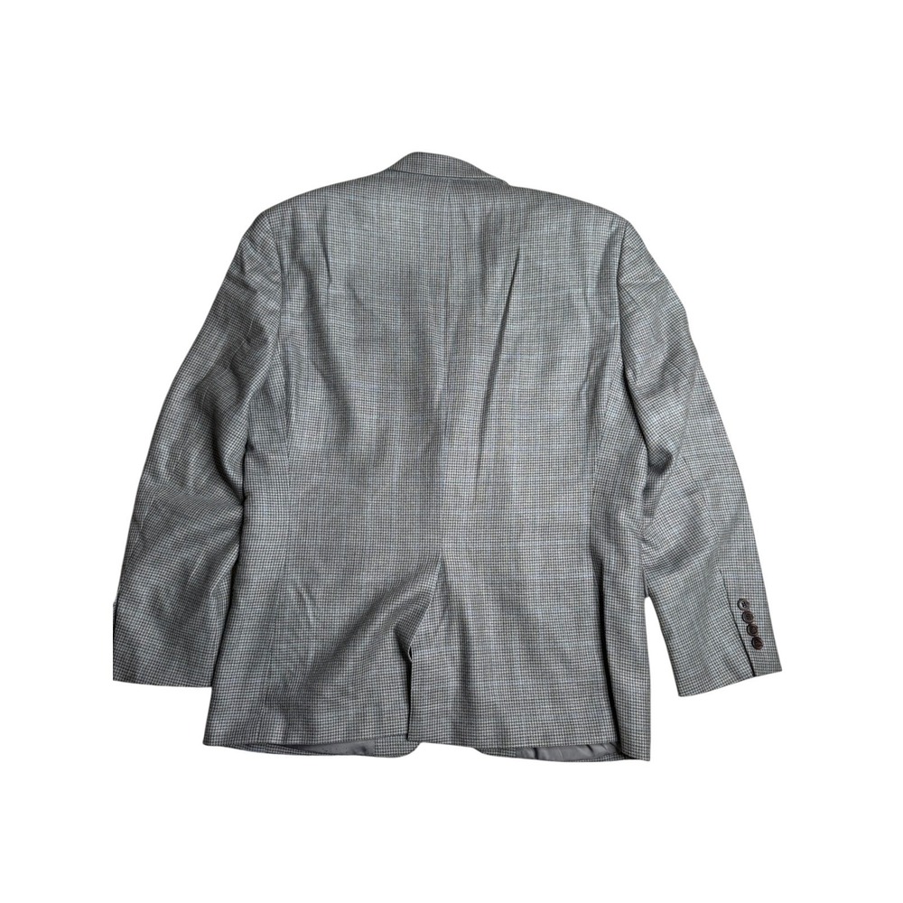LAUREN Ralph Lauren Mens Blazer Sport Coat 38S Gray Blue Houndstooth Wool‎ Silk - Picture 8 of 12